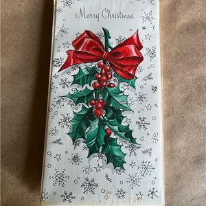Vintage Pack of Christmas Cards / Unopened Unused / Holly w/Bow